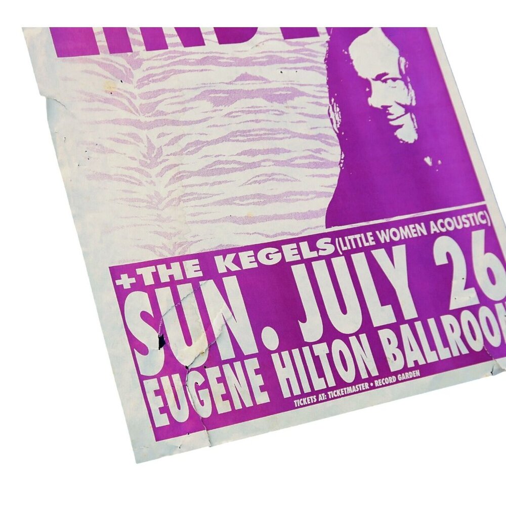 1992 David Lindley Concert Poster – Eugene Hilton, Monqui Presents, 11x17" - Picture 2 of 3